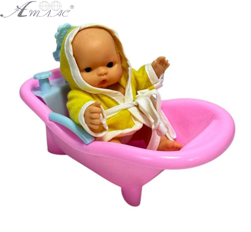 Игрушка Пупс резиновый 10см в ванне 16262 Игрушка Пупс резиновый 10см в ванне 16262
