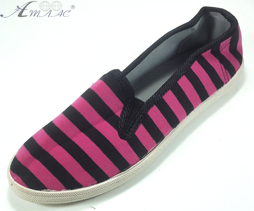 Мокасины QD матерчатые, полосатые р.34 12514 Мокасины QD матерчатые, полосатые р.34 12514