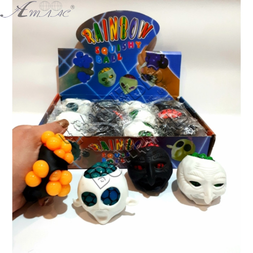 Іграшка Прикол Кулька Антистрес голова чорна 6см 11238 Іграшка Прикол Кулька Антистрес голова чорна 6см 11238