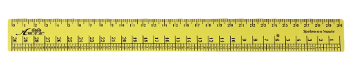 Линейка 30 см Закройщика желтая AS-0617