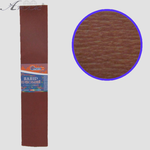 Бумага гофрированная Коричневая 50х200см 55% цена за 10шт KR55-8043 Бумага гофрированная Коричневая 50х200см 55% цена за 10шт KR55-8043