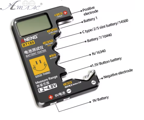 Тестер батареек универсальный с экраном 9х6см 16414 фото 2 Тестер батареек универсальный с экраном 9х6см 16414 фото 2