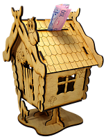 Будиночок № 19 скарбничка, хатинка на куряч.ніжках 21,5 х 15 х 27 см з фанери AS-4294