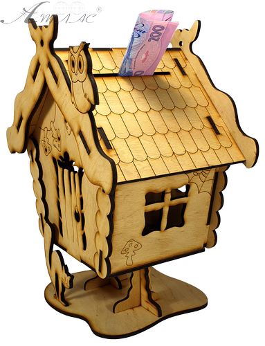 Будиночок № 19 скарбничка, хатинка на куряч.ніжках 21,5 х 15 х 27 см з фанери AS-4294 Будиночок № 19 скарбничка, хатинка на куряч.ніжках 21,5 х 15 х 27 см з фанери AS-4294