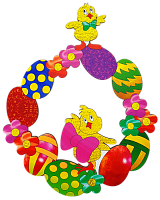 Сувенир "Веночек с цыплятами напечатанный" 24.3 х 19.5 см AS-6612