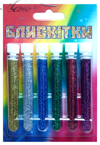 Блискітки (Гліттер) Набір № 11 - 2 гр ( 6 шт ) - Золото + Срібло + Синій + Зелений + Червоний + Фіолетовий AS-2211, А-981 фото 3 Блискітки (Гліттер) Набір № 11 - 2 гр ( 6 шт ) - Золото + Срібло + Синій + Зелений + Червоний + Фіолетовий AS-2211, А-981 фото 3