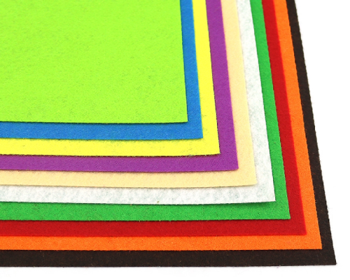 Фетр листовой набор 10 листов 10 цветов 20 х 30 см х 1,2 мм  HQ170-MIX2