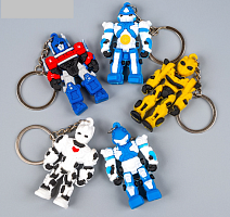 Брелок Робот Трансформер микс резиновый 6 см  25-2-90