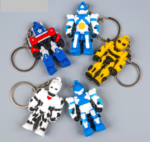 Брелок Робот Трансформер микс резиновый 6 см  25-2-90