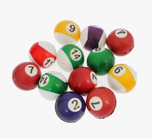 Игрушка Мячик мягкий фомовый 6 см Бильярд  06939