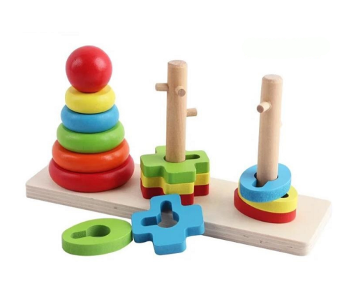 Игрушка Деревянная Пирамидка развивающая Три Дубка  MD1321 А