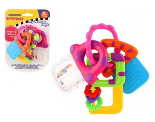 Игрушка Погремушка прорезыватель Брелок с ключами Tilly, на блистере  0696-2 фото 2