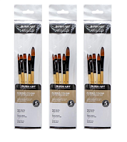 Набір синтетичних пензлів 5 шт № 6-3шт, 8, 10   AS550-4