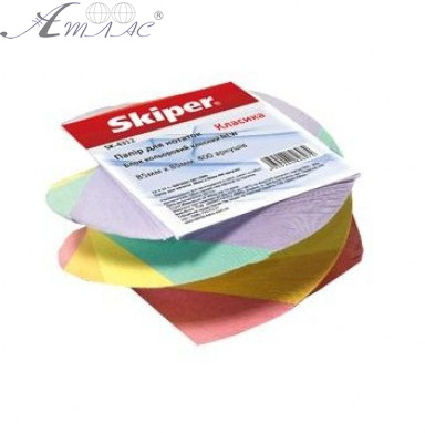Папір для нотаток Skiper кольоровий, спіраль 65 х 75 мм 400 арк SK-4922