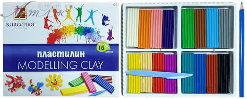 Пластилін Луч "Класика" 16 кольорів 320 гр 20С 1329-08 фото 2 Пластилін Луч "Класика" 16 кольорів 320 гр 20С 1329-08 фото 2