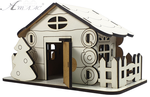 Будинок № 15 с рухомими дверима, з МДФ 15 х 8 х 9 см AS-6251, М-2088 Будинок № 15 с рухомими дверима, з МДФ 15 х 8 х 9 см AS-6251, М-2088