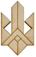 Фигурка фанерная - Трезубец 6 х 3.8 см AS-4758, В-0109