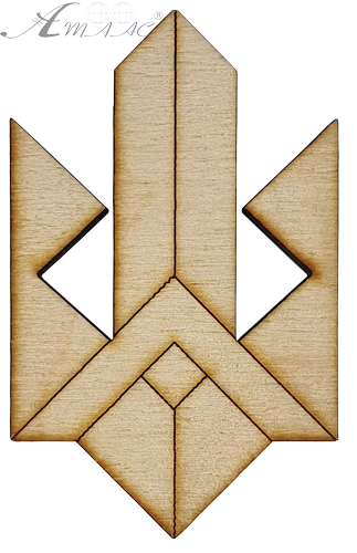 Фігурка фанерна - Тризуб 6 х 3.8 см AS-4758, В-0109