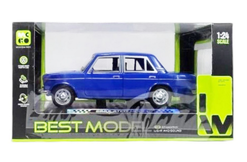 Машинка Best Model ВАЗ 2106 Жигули Синяя свет звук пластик 18см  D700-11D фото 3