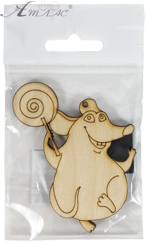 Фигурка фанерная - Мышонок № 20 с круглым леденцом 60 х 80 мм с магнитом AS-4844, В-0402 фото 2 Фигурка фанерная - Мышонок № 20 с круглым леденцом 60 х 80 мм с магнитом AS-4844, В-0402 фото 2