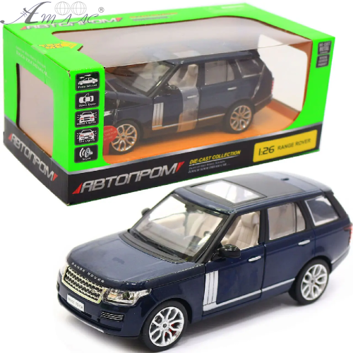 Машинка Автопром Land Rover Range Rover IV синя метал світло звук 19см  68263А