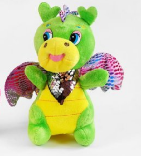 Игрушка Мягкая Дракончик  Светло Зеленый 20см  05256