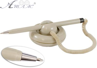 Ручка кулькова на підставці ТК Economix Post pen сіра 10118