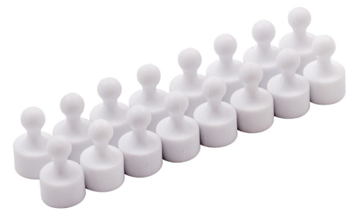 Магнит неодимовый Пешка для доски 12х20мм 1шт Белый  06576