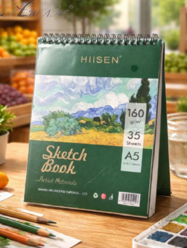 Скетчбук для малювання А5 спіраль 35 аркушів CHIISEN  03742