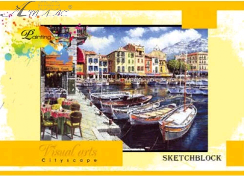 Альбом для рисования скоба А5 Офорт 16 листов микс АА5516 Альбом для рисования скоба А5 Офорт 16 листов микс АА5516