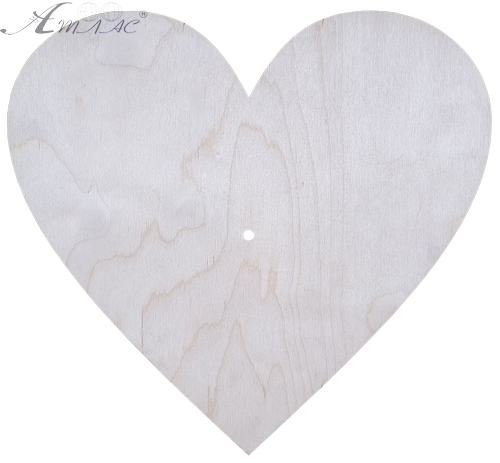 Основа для годинника з фанери 4 мм № 7 Серце 37 x 37 см AS-4556, В-0169 Основа для годинника з фанери 4 мм № 7 Серце 37 x 37 см AS-4556, В-0169