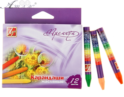 Пастель олійна Луч Преміум Oil crayons 12 кольорів 12С 873-08