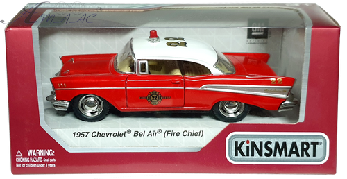 Машинка модель Kinsmart, Chevrolet Bel Air Fire Chief 1957 рік  KT5325W