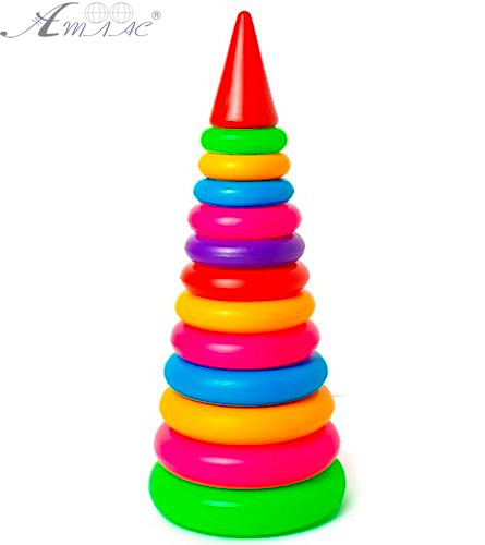 Іграшка Пластикова Піраміда 18 х 44 см Bamsic № 3 019