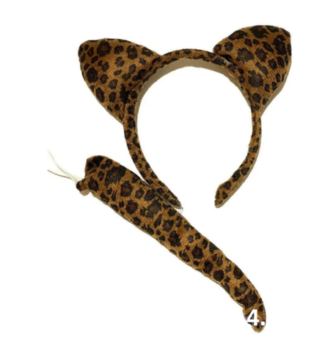 Игрушки Обруч Ушки Леопарда с хвостом 4 цвета  10720 фото 3