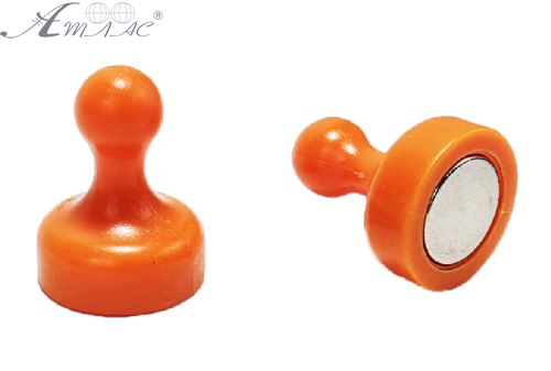 Магніт неодимимовий Пішак для дошки 19х25мм 1шт Помаранчевий  07473