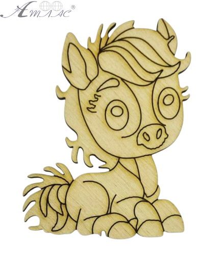 Фігурка Коник №  3 сидить 5,5 х 7,5 см  AS-4373