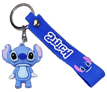 Брелок Стич синий с силиконовым браслетом 4,5 см резина  13747