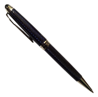 Ручка шариковая De Cambr BP163-18 фиолетовая в чешуйках, с хромовыми вставками 04002