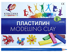 Пластилин Луч "Классика" 8 цветов 160 гр 12С 867-08