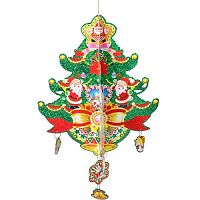 Підвіска Ялинка об'ємна з глітером  G809