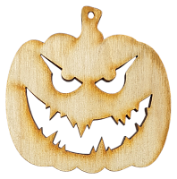 Фигурка фанерная - Тыква с вырезанной улыбкой 6 x 6 см AS-4614, В-0207