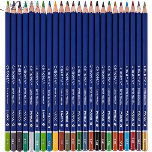 Олівці кольорові Marco Chroma 48 кольорів шестигранні 8010-48CB фото 2 Олівці кольорові Marco Chroma 48 кольорів шестигранні 8010-48CB фото 2
