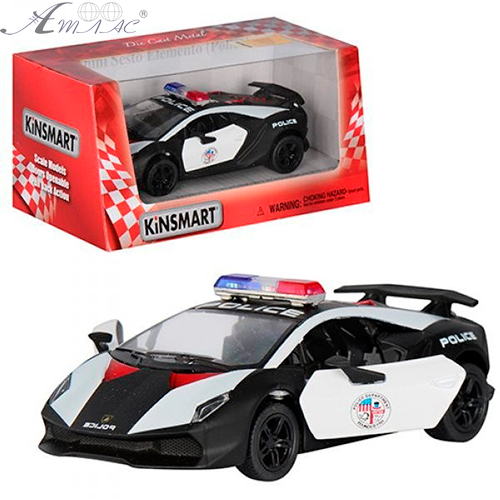 Машинка Kinsmart Lamborghini Sesto Elemento Police KT5359WP Машинка Kinsmart Lamborghini Sesto Elemento Police KT5359WP