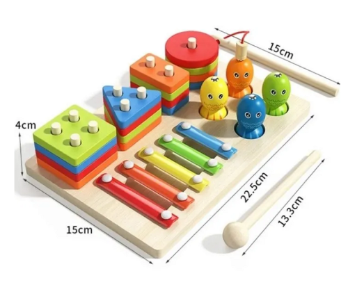 Игрушка Деревянная Доска Гео-Мелодии Монтесори   MD0855 фото 2