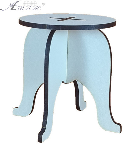 Меблі для ляльок ростом 30 см - Табурет круглий з МДФ AS-6009, М-2036