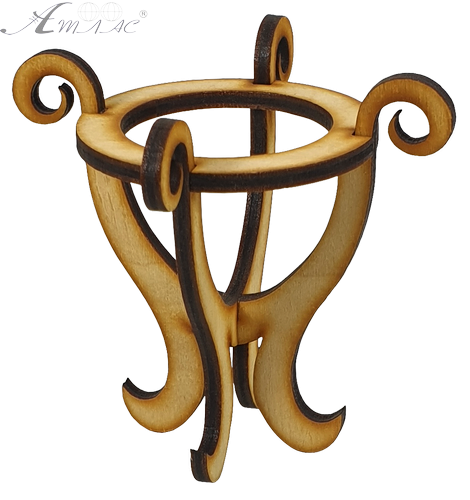 Сувенир "Пасхальная подставка с завитками" на 1 яйцо 8 х 7,5 см AS-4217, В-0377