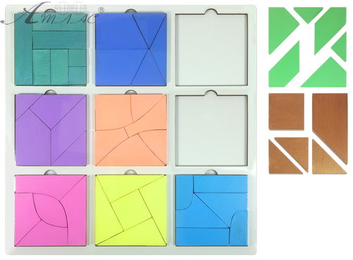 Іграшка розвиваюча Головоломка Склади Квадрат фарбована, третій рівень складності AS-7159 фото 2 Іграшка розвиваюча Головоломка Склади Квадрат фарбована, третій рівень складності AS-7159 фото 2