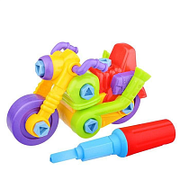 Іграшка Мотоцикл розбірний з інструментами 21 см  ИП30.002
