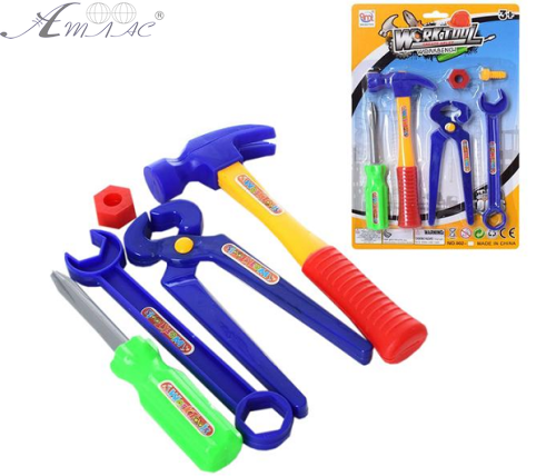 Игрушка Набор инструментов из 6 предметов на блистере  002-10